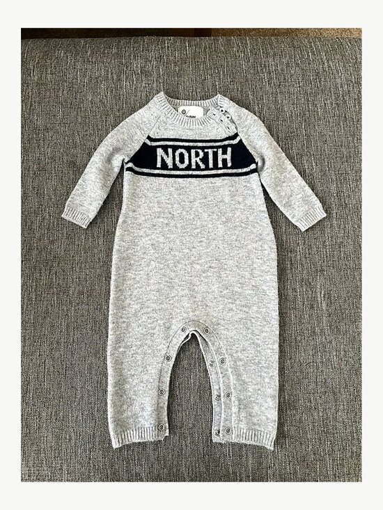 Askov Finlayson Other - Askov Finlayson Baby NORTH Knit Romper Gray 6-9M